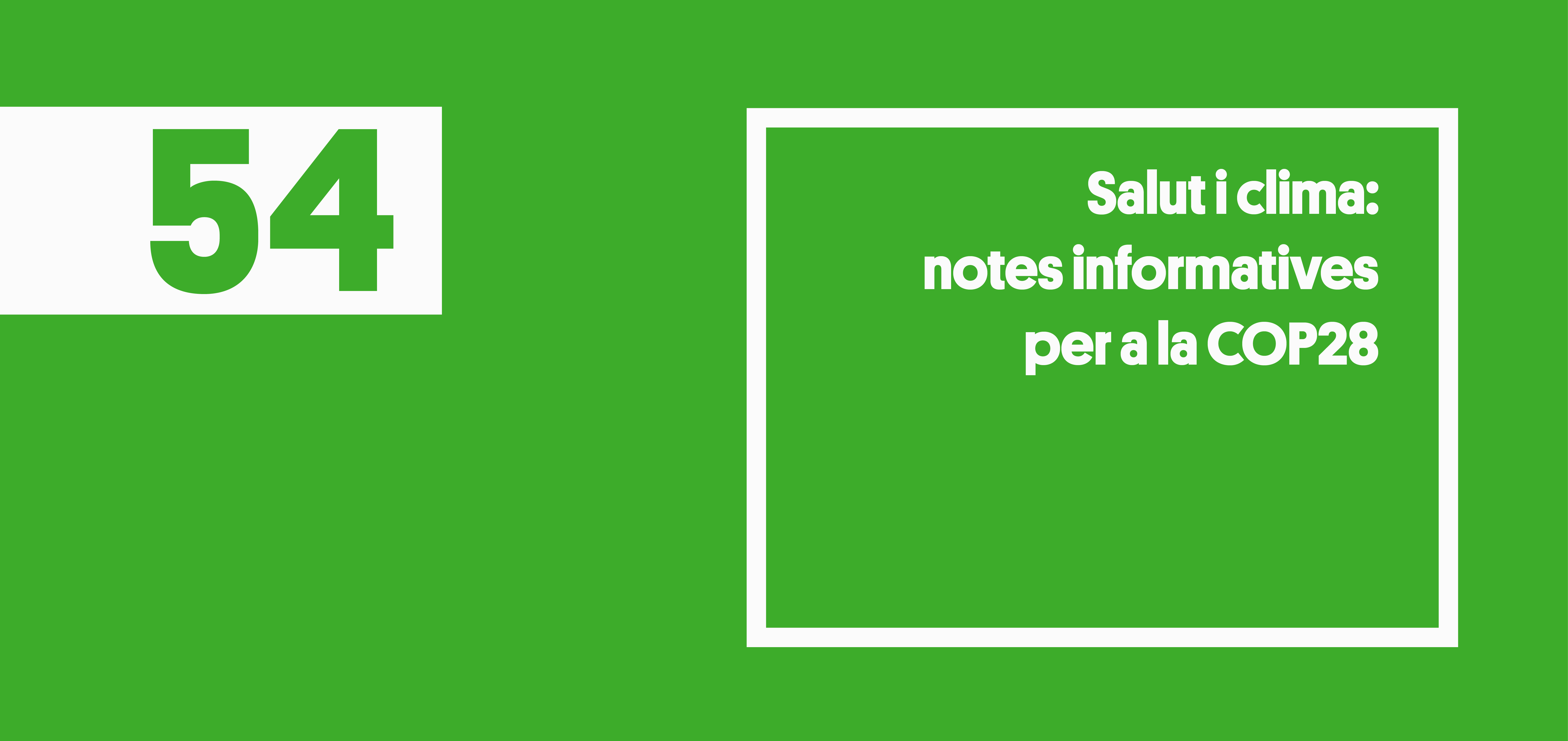 COP28 Clima Salut