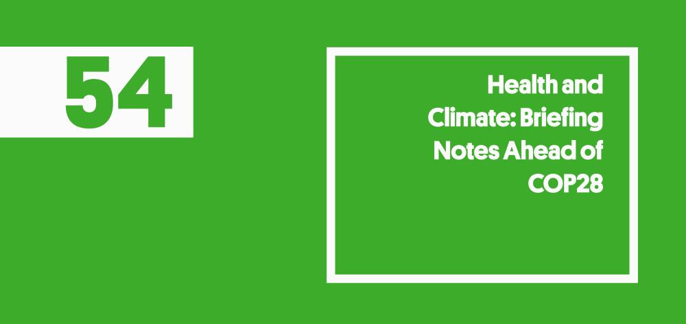 COP28 Health Climate