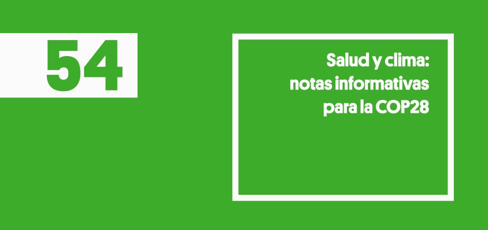 COP28 Salud Clima