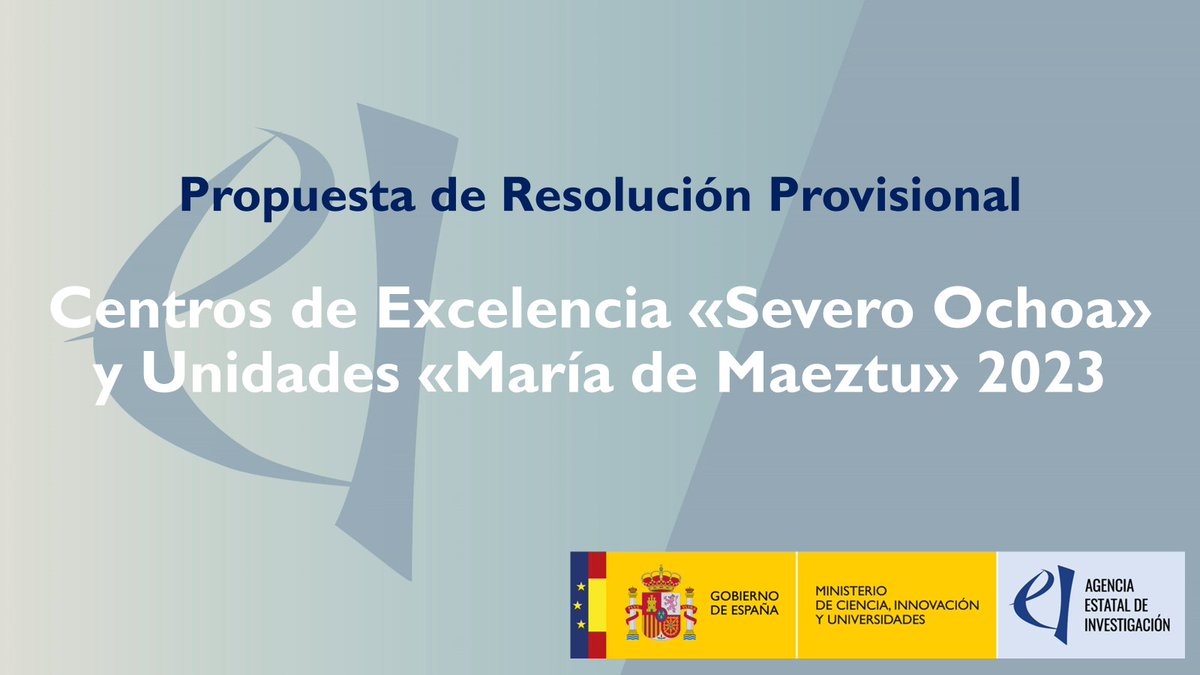 Propuesta de resolución provisional Centros de Excelencia Severo Ochoa