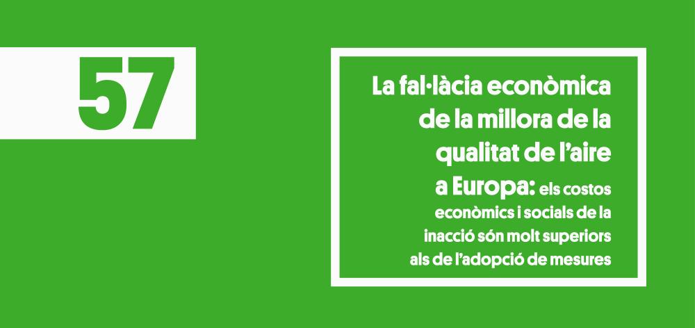 La fal·làcia econòmica de la millora de la qualitat de l'aire a Europa: els costos econòmics i socials de la inacció són molt superiors als de l'adopció de mesures ambicioses.