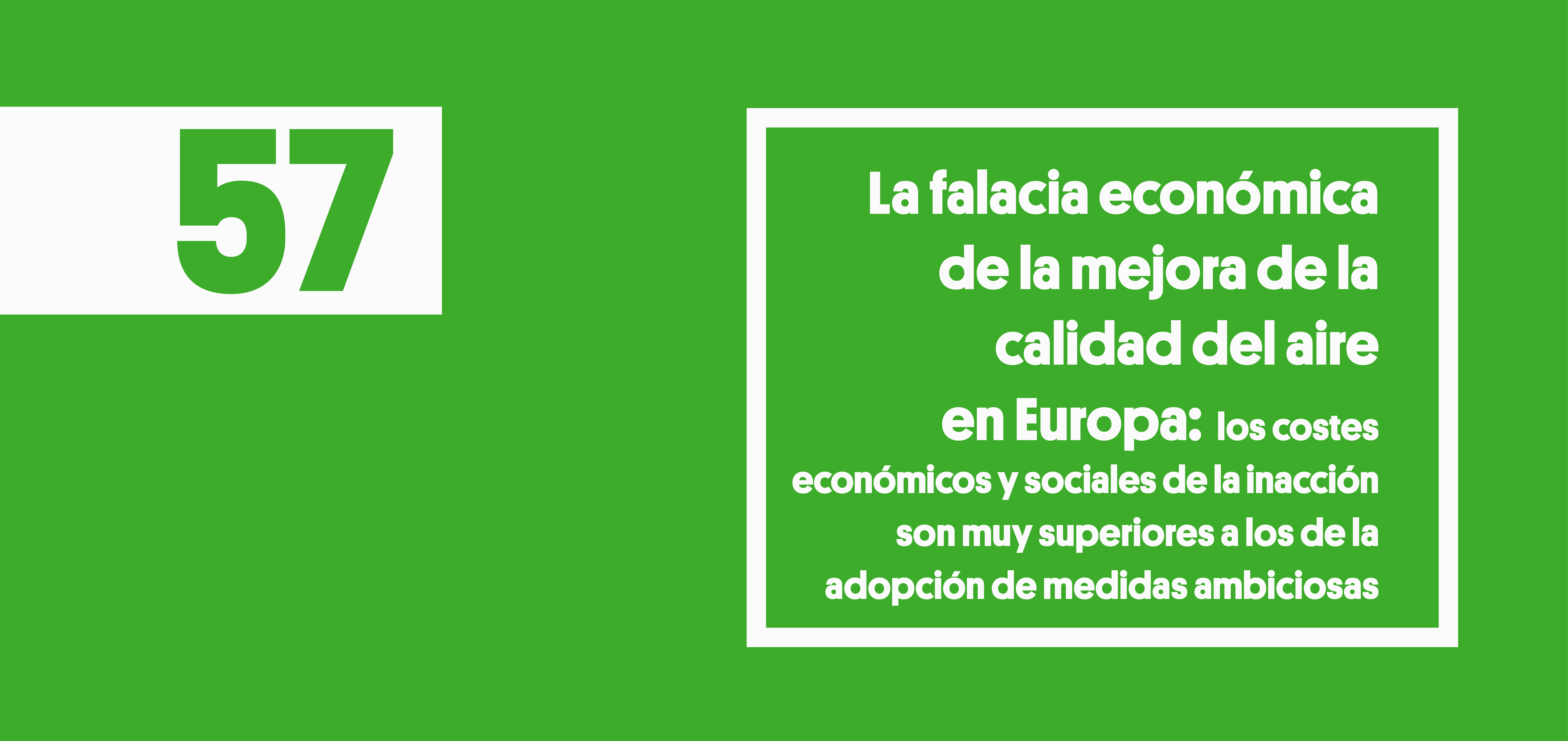 Portada del documento de análisis La falacia económica de la mejora de la calidad del aire en Europa
