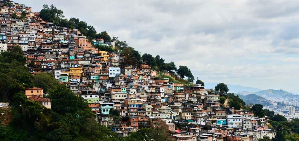 Faveles a Rio de Janeiro, Brasil.