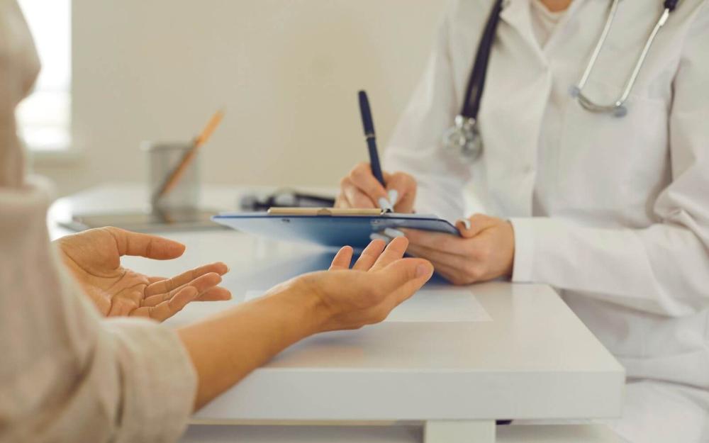 Paciente en una consulta médica