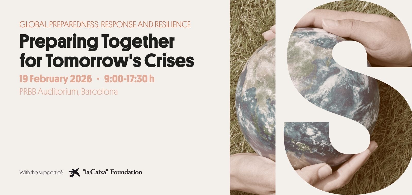 Cartell de la trobada 'Preparing together for tomorrow's crises'