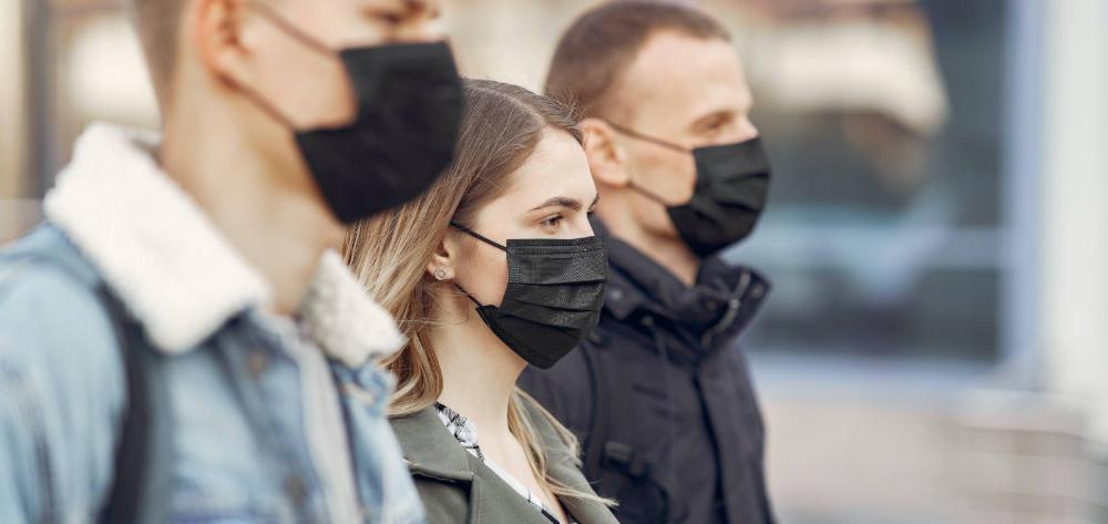 People wearing masks