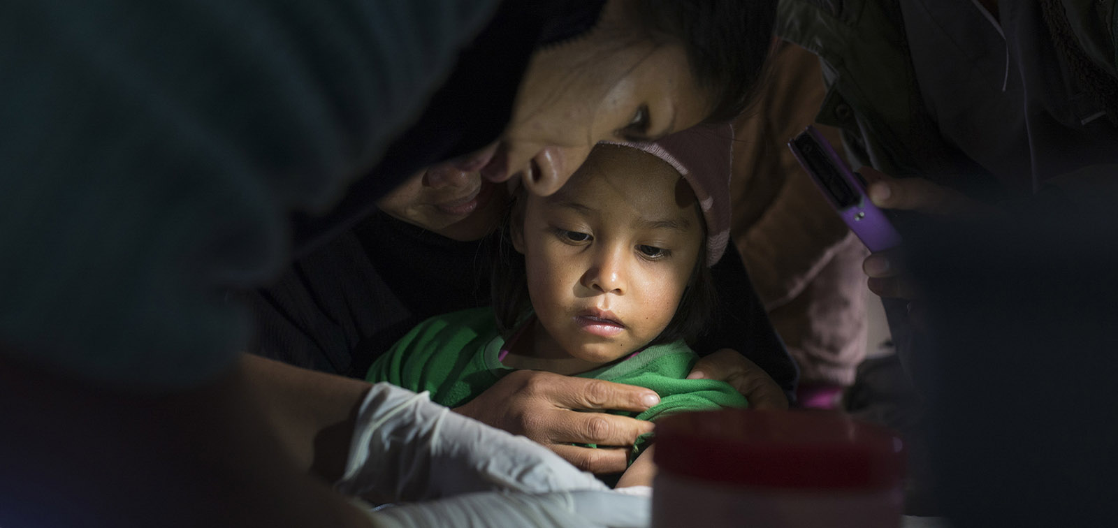 A young Bolivian girl is tested for Chagas disease