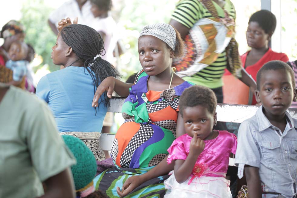 Waiting room of the Manhiça Health District Hospital (Mozambique)